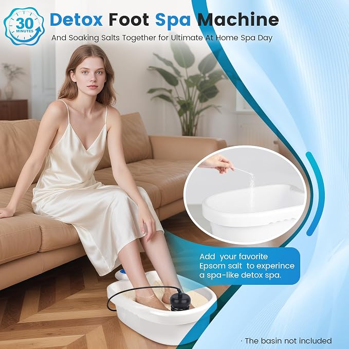 Máquina de desintoxicación de baño de pies iónico, portátil de desintoxicación iónica para baño de pies, controlador de limpieza iónica para vacaciones en el hogar
