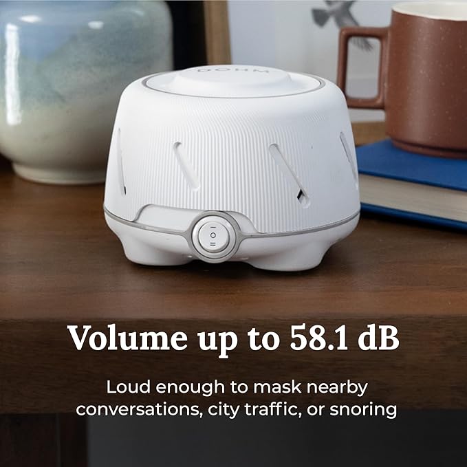 Máquina de Ruido Blanco Yogasleep Dohm UNO – Ventilador Real, Sin Bucle | Sueño, Meditación y Privacidad | Blanco