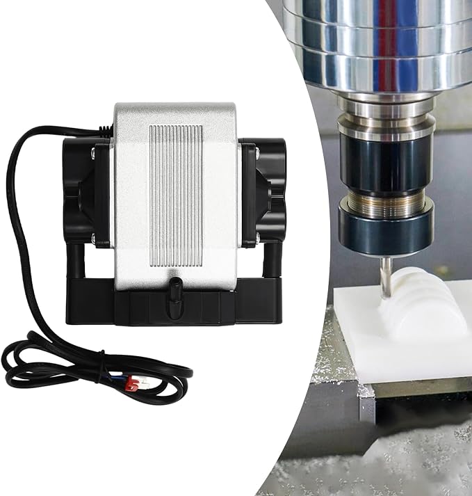 Asistencia de aire para cortador láser y grabador, kit de bomba de asistencia de aire con ajustable 25L-30L/Min para corte CNC y grabado láser plateado+negro