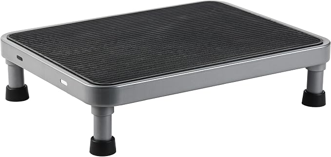 Taburete bajo de 10,4 cm (4,1 pulgadas) para adultos y personas mayores, taburete metálico de un solo escalón.