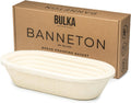 Bulka Banneton Oval 750g para Fermentacion de Pan | Cesta de Pulpa de Madera Prensada, Antiadherente | Cesta Batard para Masa Madre, Hecha en Alemania
