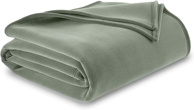 Cobija King Size Microfleece – Suave, Liviana y Apta para Mascotas | Verde Salvia
