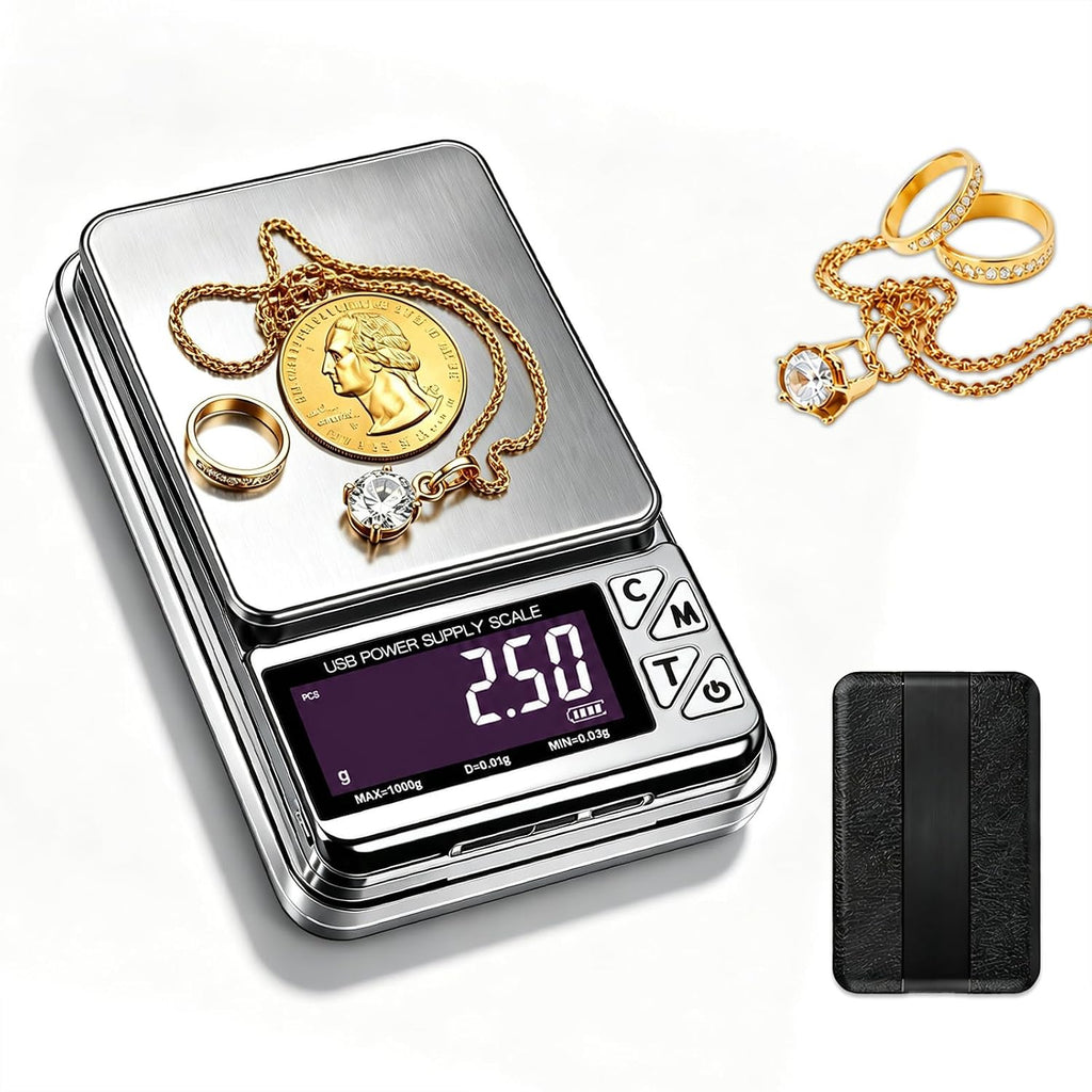 Balanza MEIYA para Monedas y Joyería 600g x 0.01g – 7 Unidades y 3 Interfaces de Carga