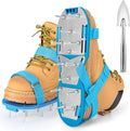 USADO (ZAPATOS NO INCLUIDOS) DenForste Zapatos Aireadores de Cesped | Pre-Ensamblados, Herramienta para Airear Jardin y Patio, Azul, Talla Grande