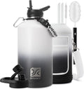 DYSANKY 1 Gallon Insulated Water Bottle | Upgraded Thickened Stainless Steel Metal Portable Sports Large Water Jug for Gym and Hiking with Carrier Bag, Handle Strap | BPA-Free 128 oz