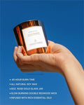 Vela Aromática de Soja | Lavanda Silvestre | Mecha de Madera | 45 Horas