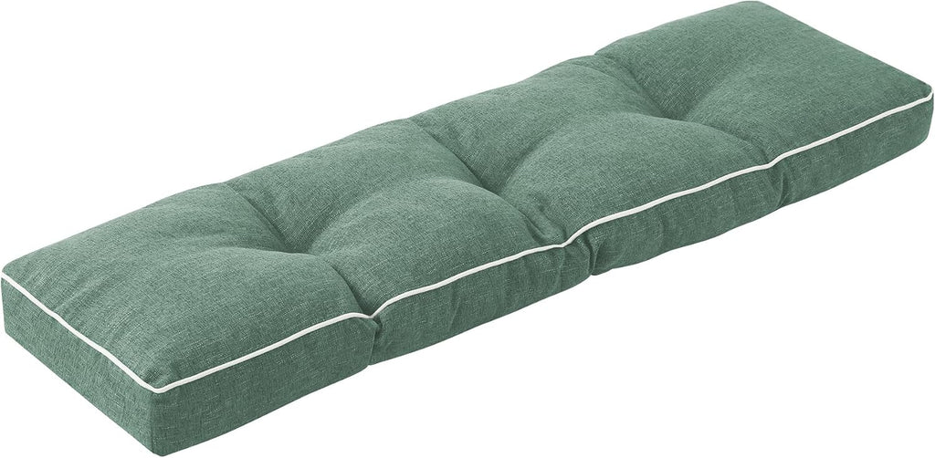 Cojín de banco, 36 x 14 pulgadas, cojines para muebles de patio con lazos duraderos