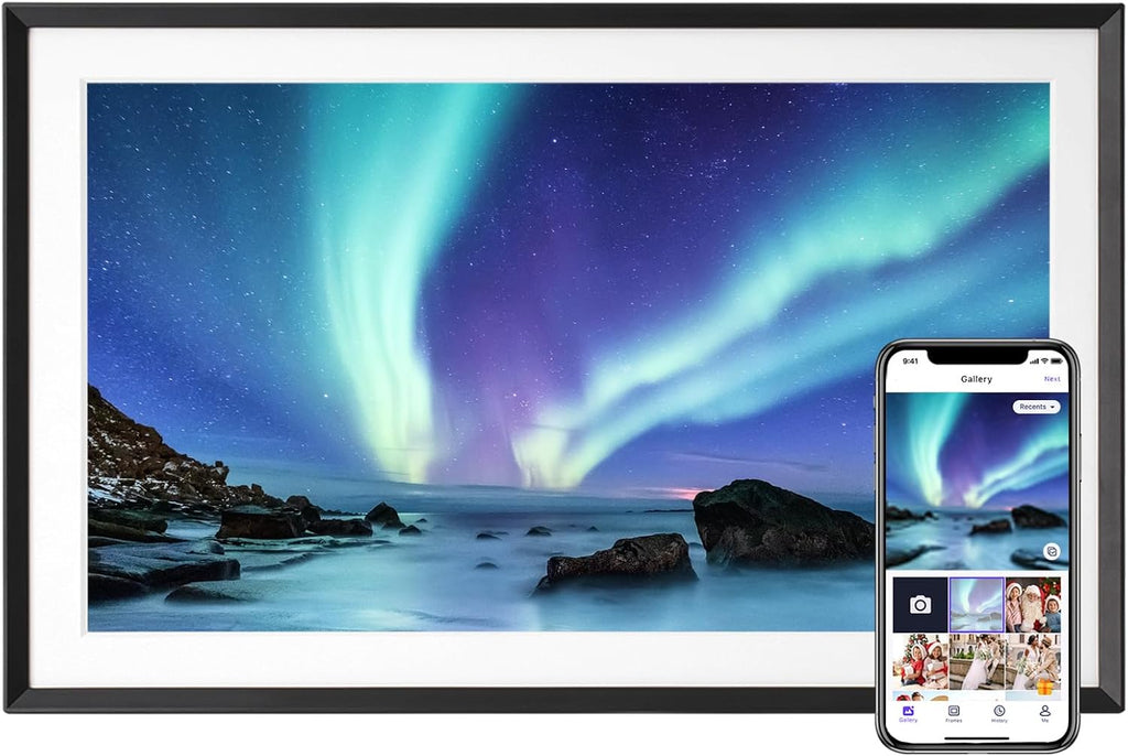 Marco Digital Euphro 15.6" Pantalla IPS Touch 1080p – 32GB, WiFi, Comparte Fotos y Videos desde App Gratis
