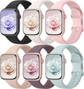 Pack 6 Correas de Silicona para Apple Watch 38/40/41/42/44/45/46/49mm — Hombre y Mujer, Series 1-11 Ultra SE