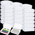 36 Cajas Jabón Viaje Reallnaive Plástico Portátiles - Contenedores Jabón Tapa Donaciones Gimnasio Ducha Grupos Tours Hotel Camping Exterior (Blanco)