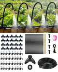 Sistema de Riego por Goteo 40 Metros para Jardin | 20 Boquillas, Tubo PE 1/4 pulg | Kit de Riego Automatico Ajustable con Nebulizadores | Macetas, Camas y Invernadero