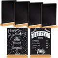 Paquete de 6 mini letreros de pizarra con soporte para decoración de mesas, exhibición de comida en restaurantes, tableros de mensajes, pequeñas empresas, bodas, banquetes y cafeterías (15 x 20 cm) 
