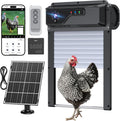 Puerta automática de gallinero con cámara, puerta inteligente de pollo con control de aplicación WiFi, visión nocturna HD 1080P, batería de 5000 mAh, seguridad antipellizcos, alertas inteligentes