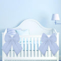 Riceshoot 2 piezas de lazos grandes para cuna de 11 x 16 pulgadas, decoraciones de lazo coqueto para cuna con dosel, decoración de habitación infantil, moisés para bebés, decoración de dormitorio para regalos de revelación de género (azul)
