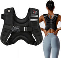 Chaleco lastrado VBSD para mujer, 6 lb/8 lb/12 lb/16 lb/20 lb/25 lb/30 lb. Chaleco lastrado para mujeres y hombres, chalecos de peso corporal para caminar, entrenamiento de fuerza, correr, trotar y fitness.