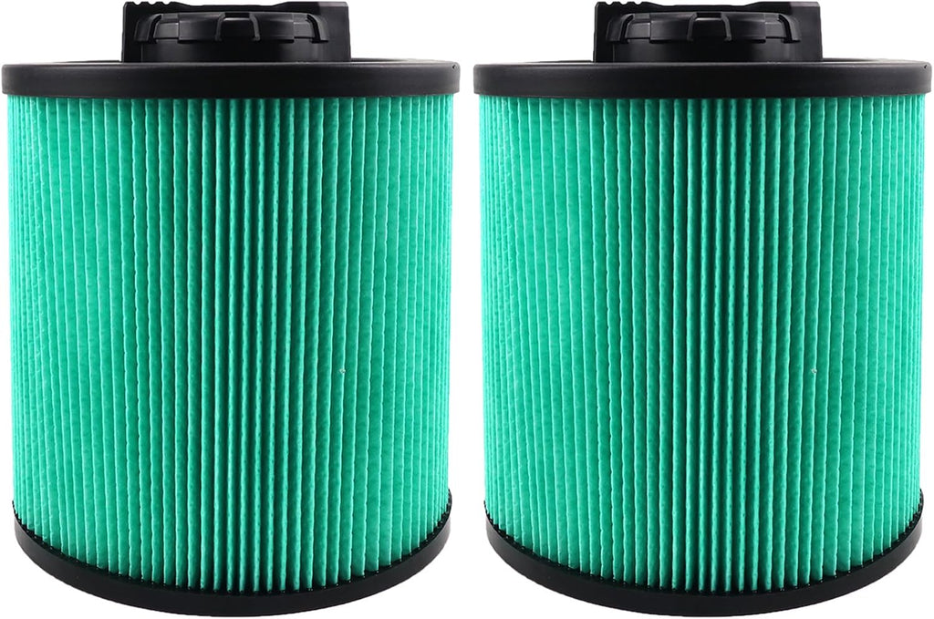Paquete de 2 filtros de cartucho HEPA de alta eficiencia DXVC6914 compatibles con aspiradoras Dewalt de 6 a 16 galones para uso en seco y húmedo (modelos DXV06P, DXV09P, DXV10P, DXV10PL, DXV10SA, DXV12P, DXV14P y DXV16P).