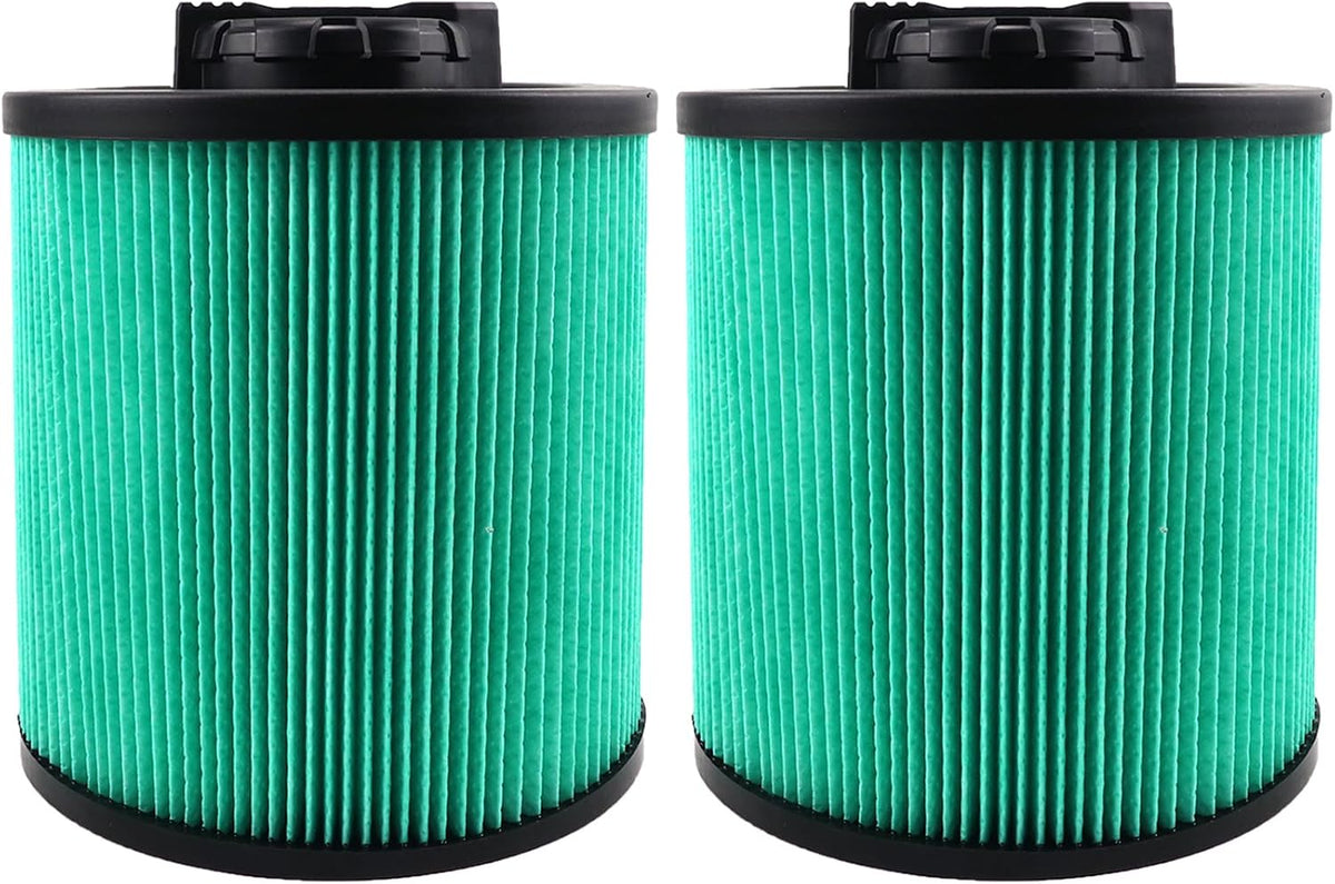 Paquete de 2 filtros de cartucho HEPA de alta eficiencia DXVC6914 compatibles con aspiradoras Dewalt de 6 a 16 galones para uso en seco y húmedo (modelos DXV06P, DXV09P, DXV10P, DXV10PL, DXV10SA, DXV12P, DXV14P y DXV16P).