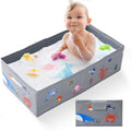 Bañera Plegable Portátil Tohetsuzp para Bebé y Niño | Convierte Ducha en Bañera | Sin Montaje | Viaje | 6 Meses a 5 Años | Color Gris | 1 Unidad