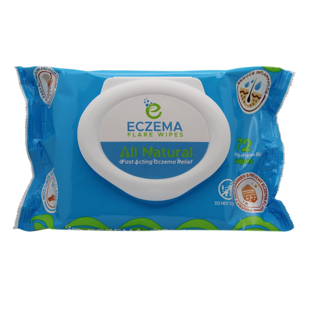 Toallitas para brotes de eccema™ - Alivio rápido y totalmente natural del eccema, antipicazón, reduce la inflamación y protege la barrera cutánea, calma y previene futuros brotes, equilibra el pH, solución práctica para llevar a todas partes, 72 unidades