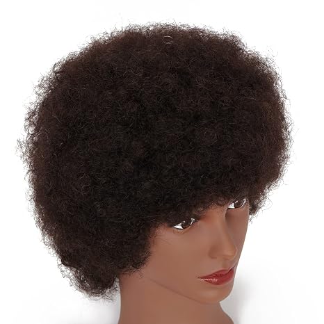 Hairingrid Cabeza de Maniquí Afroamericana 100% Cabello Humano | Práctica de Peinado y Trenzado