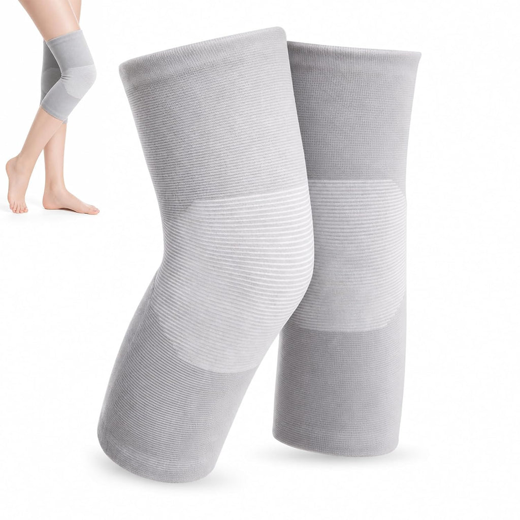 Rodillera de Compresión de Bambú Talla XL – Par de Rodilleras Elásticas y Térmicas para Mujer