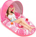Flotador de Piscina Jasonwell con Techo | Sillon Inflable para Adulto con Portavasos | Balsa Flotante para Piscina, Lago y Playa | Rosa