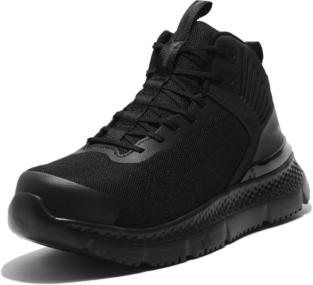 Timberland PRO Men's Setra Mid Composite Safety Toe Industrial Athletic Work Shoe, Black, 7.5W
