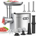 FALTA UNA CUCHILLA Y UNA PLACA - Picadora de carne eléctrica CHEFFANO 2600 W con kit para embutidos y kubbe