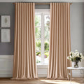 MIULEE Cortinas de Terciopelo Beige Blush 84 pulgadas | Blackout Termicas Suaves con Bolsillo y Pestanas para Sala y Dormitorio (W52 x L84, 2 Paneles)