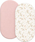Sábanas orgánicas para moisés de bebé, paquete de 2, 84 x 43 cm, 100 % algodón muselina para bebé niña o niño, funda de colchón ajustable suave compatible con Halo BassiNest Swivel Sleeper, Graco, Baby Delight, Chicco, Angelbliss