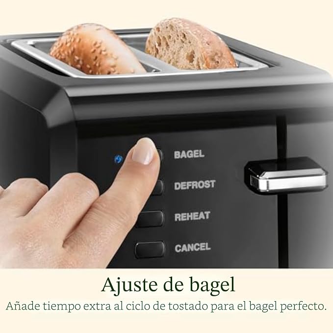 Tostadora Compacta Cuisinart CPT-122BK 2 Rebanadas – Rápida, Eficiente y Fácil de Usar | Negro
