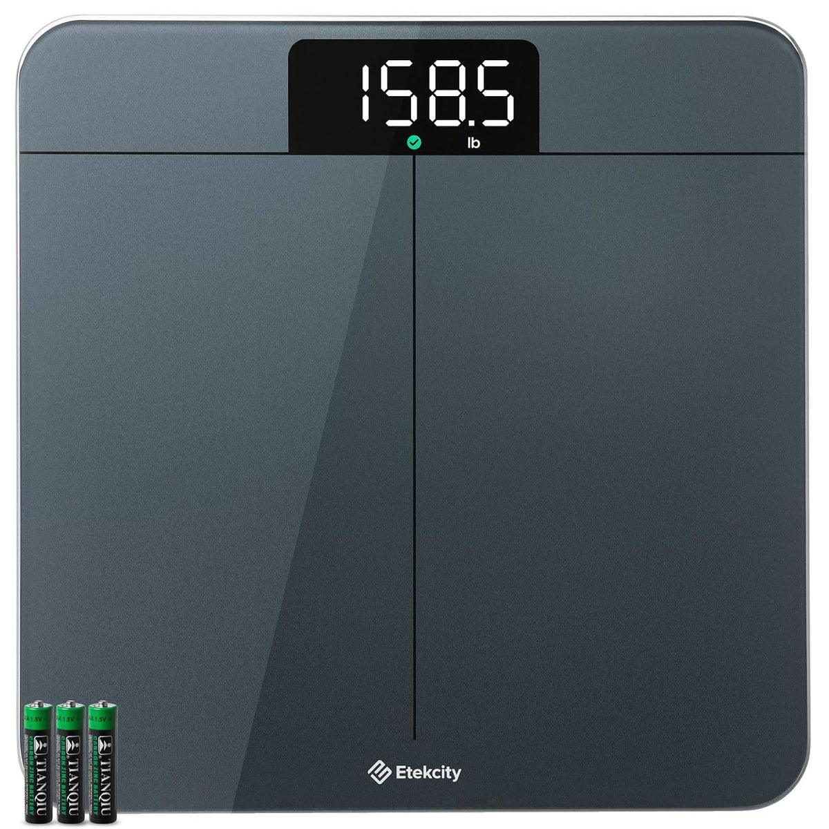 Balanza Etekcity para medir el peso corporal, balanza digital para baño, máxima precisión (0,05 lb), pantalla LED brillante y números grandes y claros, calidad mejorada para uso doméstico seguro para personas mayores, capacidad de hasta 400 lb.