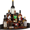 KLM Estante Esquinero para Botellas de Licor - Organizador de 3 Niveles, Negro