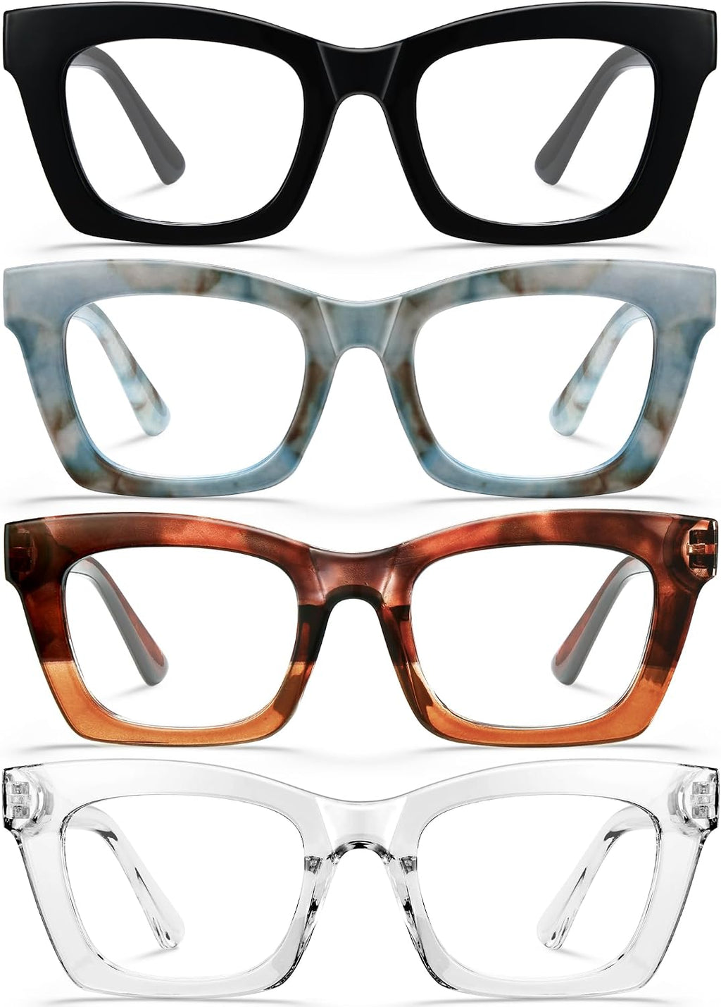 Lentes de Lectura CCVOO Elegantes para Mujer | Anteojos con Filtro de Luz Azul Estilo Moderno