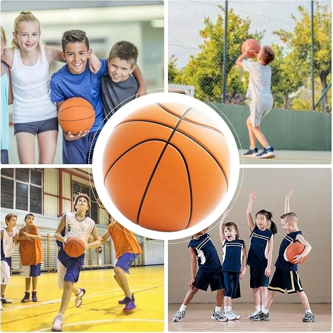 Silent Basketball 2025 - Pelota de baloncesto silenciosa oficial de octava generación de pelotas de baloncesto silenciosas de alta densidad, tamaño 6 (28.5 pulgadas) y 7 (29.5 pulgadas