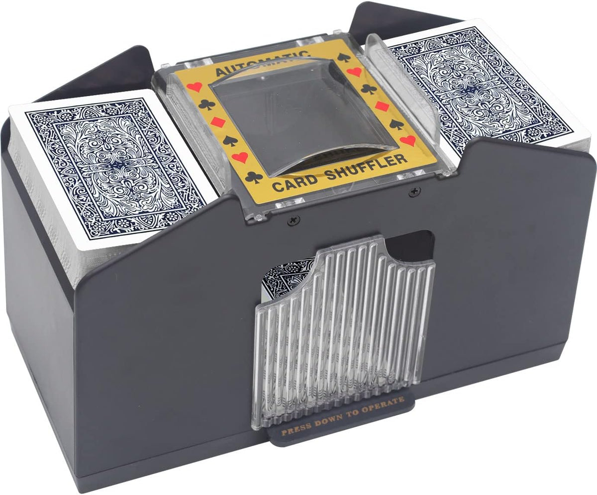 USADO-Barajador de cartas 2-4 baraja automática, funciona con pilas máquina barajadora de tarjetas eléctrica para UNO/Poker/Playing Card