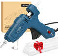 Pistola de Silicona Caliente Doble Potencia 60/100W | Antigoteo, Precalentamiento Rapido, Uso Rudo Industrial con 15 Barras | Potencia Ajustable para Manualidades y Reparaciones