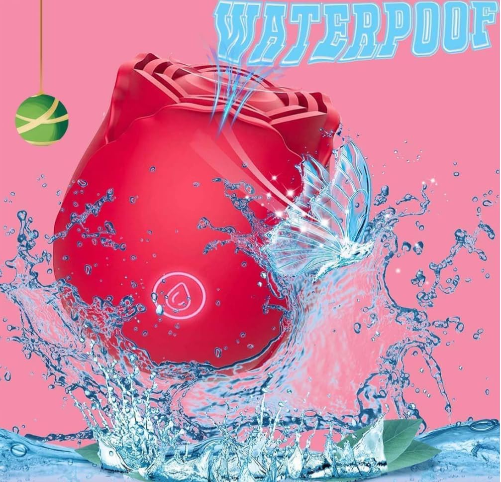 Vibrador Succionador con Forma de Rosa para Mujer