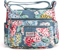 Bolso bandolera Wafybsre para mujer, bolso de mensajero de nailon con múltiples bolsillos, bolso de hombro ligero para viajes (ramo azul)