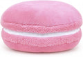 Almohada decorativa redonda de plush con forma de macarrón ChezMax, de 14.5 pulgadas