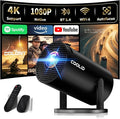Mini Proyector Portátil 4K 1080P — WiFi 6, Bluetooth 5.4, Corrección Automática, Rotación 180°, Apps Integradas, Color Negro