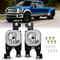 Conjunto de faros antiniebla Nilight compatible con FORD F-250 F-350 F-450 F-550 F250 F350 F450 F550 SUPER DUTY 2008 2009 2010 Lente transparente con bombillas H10 de 12 V y 42 W