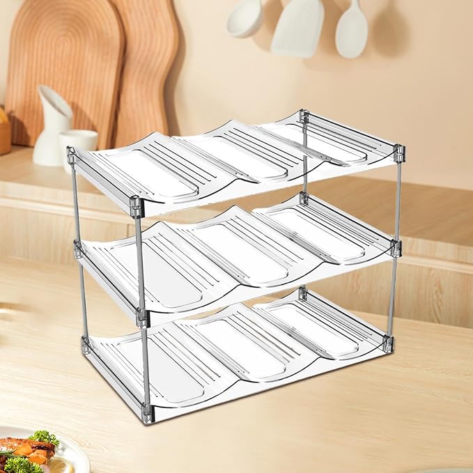 Organizador De Encimera De Cocina - Almacenamiento De Botellas De Agua | Almacenamiento De Armario De Cocina | Botellero | Organizador De Armario De Cocina | Organizadores De Frigorifer