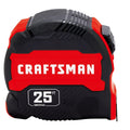 CRAFTSMAN Cinta Metrica 25 Pies con Marcado de Fracciones | Retractil con Bloqueo Manual (CMHT37443S)