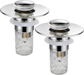 Tapones Drenaje Lavamanos Acero Inoxidable 2 Piezas - Filtro Atrapacabello, Antiobstrucción, Levantable