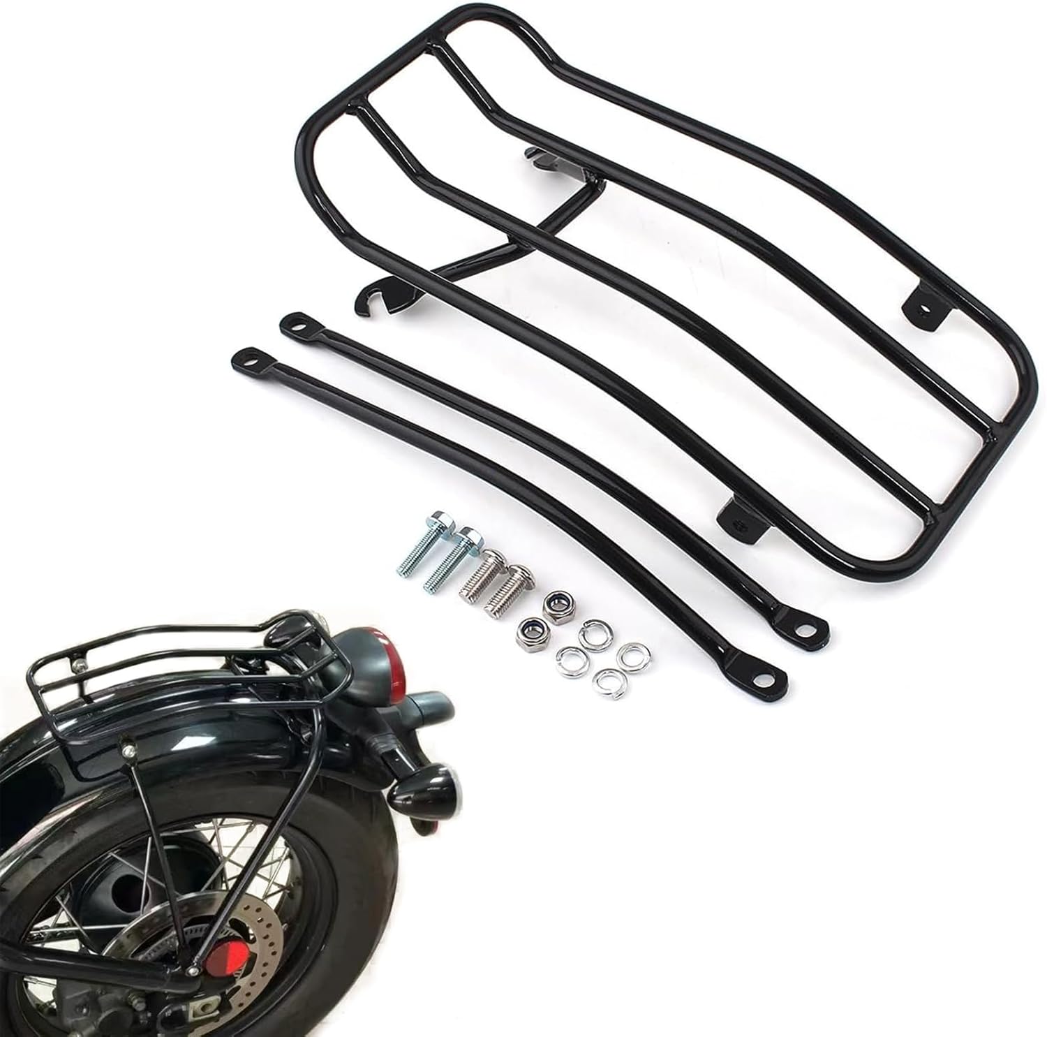 Motorcycle Luggage Rack Rear Tailstock Rack for Triumph Bonneville T100 Bobber 2017-2020 Heavy Duty Loading Motorbike Cargo Shelf Accessories