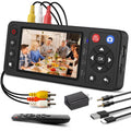 Convertidor de VHS a digital con pantalla HD de 4", convertidor de VCR a digital, conversión a MP4. Compatible con VHS, VCR, DVR, DVD, Hi8, Mini DV y videocámaras (cintas/reproductor de DVD no incluidos).