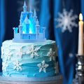 Baquler Figura de castillo de 12,2 cm para decorar pasteles de boda, cumpleaños, torre de castillo, luz nocturna recargable por USB, luz nocturna de princesa para el Día de San Valentín, bodas y fiestas de cumpleaños (azul)