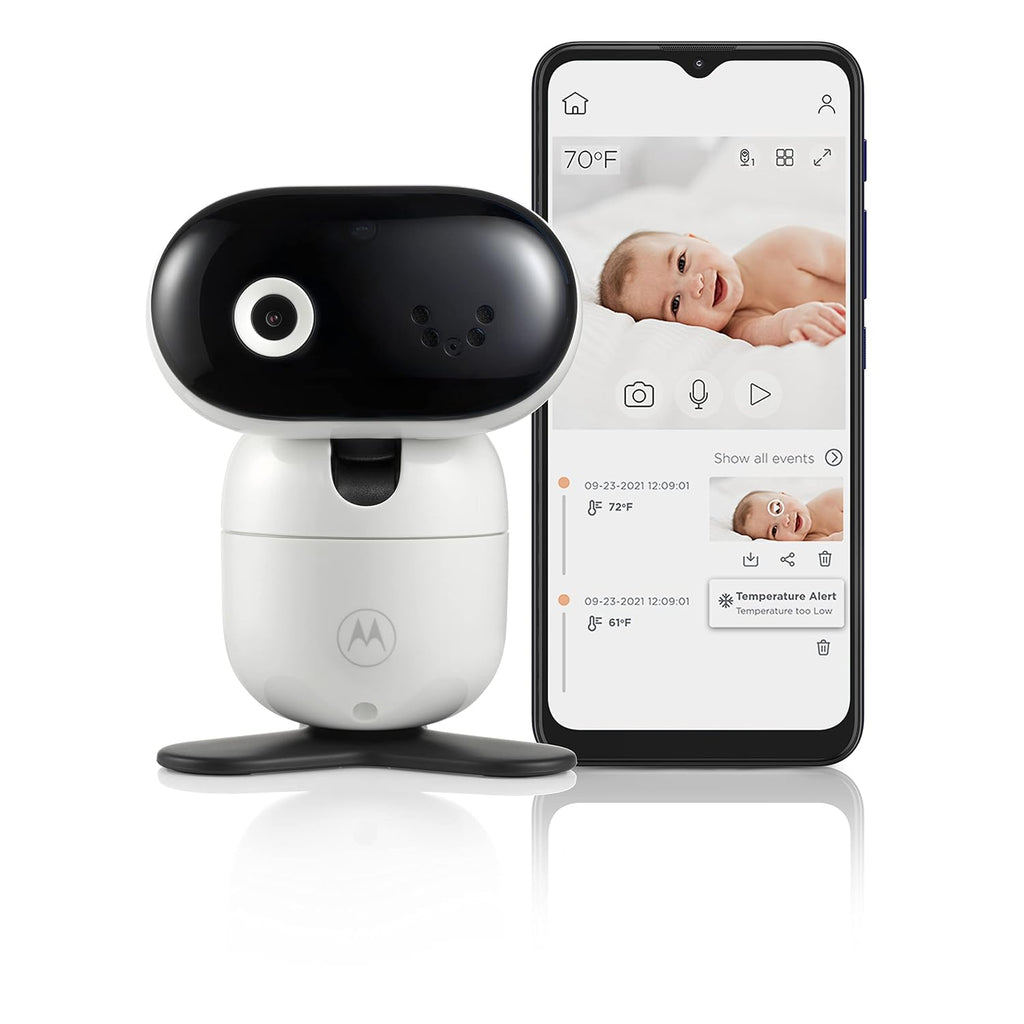 Monitor de Bebé Motorola Nursery HD 1080p | Cámara con Audio Bidireccional | Pan/Tilt/Zoom Remoto | Sensor de Temperatura | Canciones de Cuna | Visión Nocturna | PIP1010