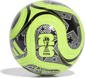 Adidas Unisex-Adult World Cup Soccer Ball, Lucid Lemon/Black/Silver Metallic, 3